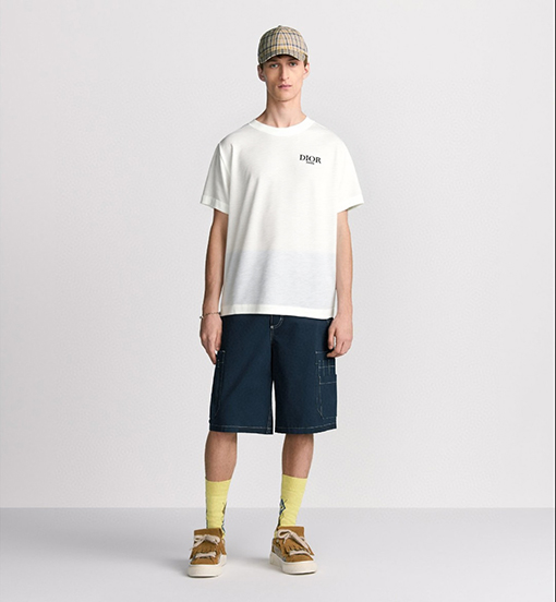 ディオール新しい色のロゴ半袖Tシャツ