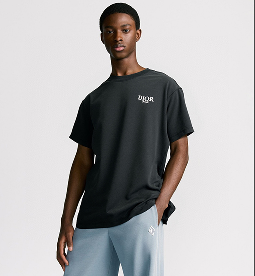 ディオール新しい色のロゴ半袖Tシャツ