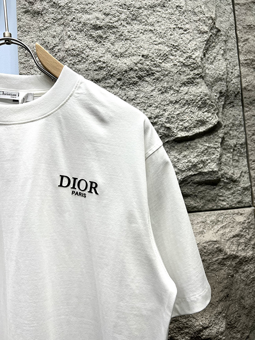 ディオール新しい色のロゴ半袖Tシャツ