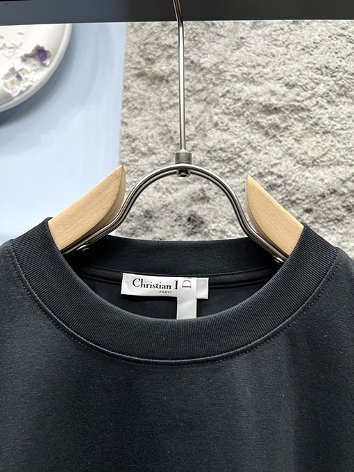 ディオール新しい色のロゴ半袖Tシャツ