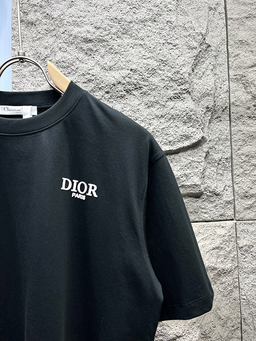 ディオール新しい色のロゴ半袖Tシャツ