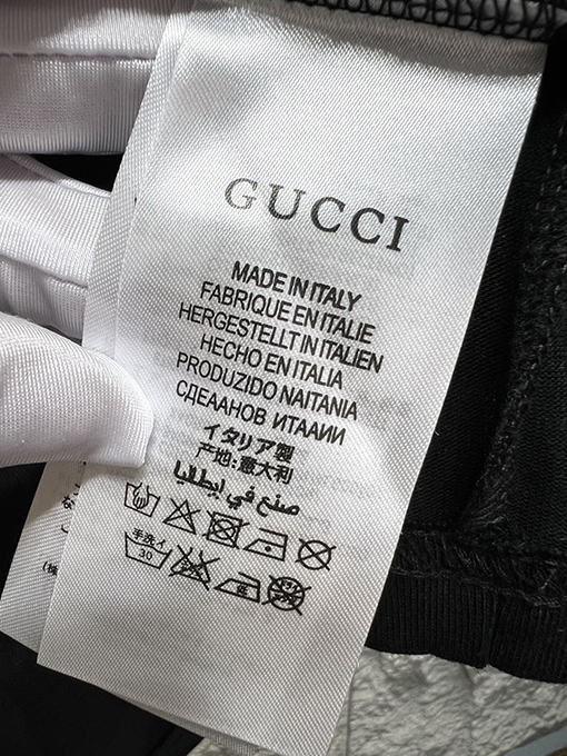 グッチ新しい横棒文字半袖Tシャツ