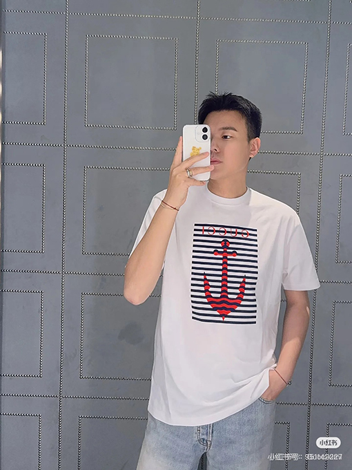 グッチスーパーコピー新しいアンカープリント半袖Tシャツ