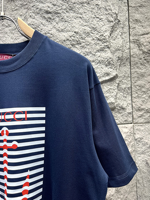 グッチスーパーコピー新しいアンカープリント半袖Tシャツ