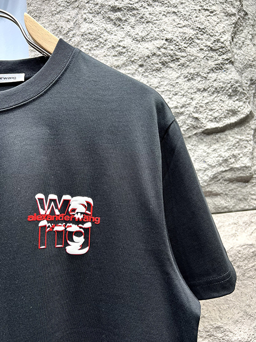 アレキサンダーワンコピー新しい雪山文字半袖Tシャツ