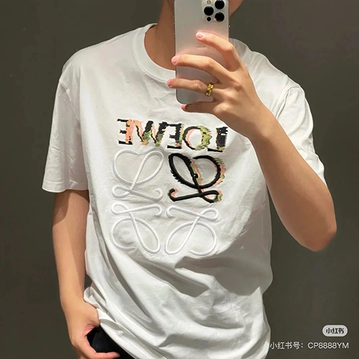 ロエベ刺繍半袖Tシャツ