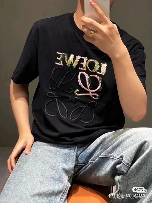 ロエベ刺繍半袖Tシャツ