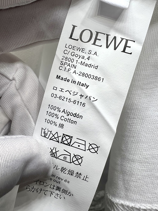 ロエベ刺繍半袖Tシャツ