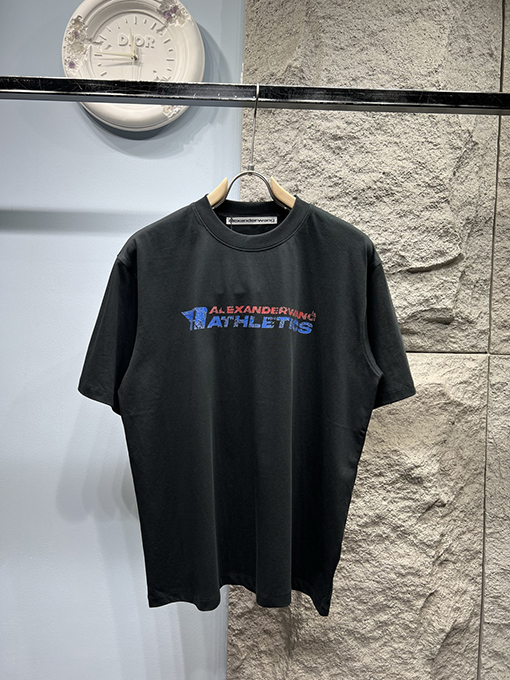 アレキサンダーワン新しい欠けた文字の半袖Tシャツ