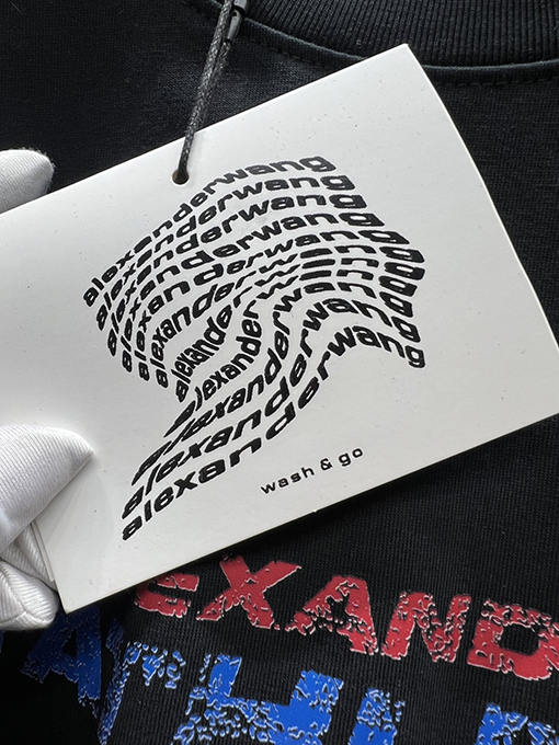 アレキサンダーワン新しい欠けた文字の半袖Tシャツ