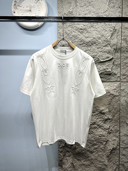 ディオール新しい刺繍Tシャツ