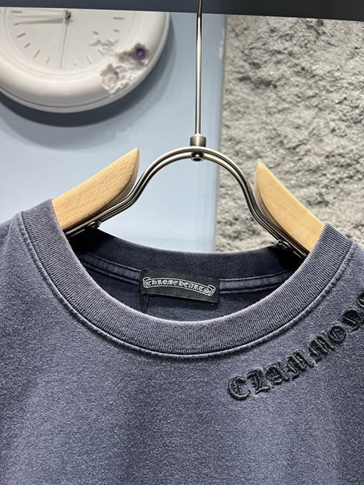 クロムハーツコピー新しい十字布刺繍半袖Tシャツ