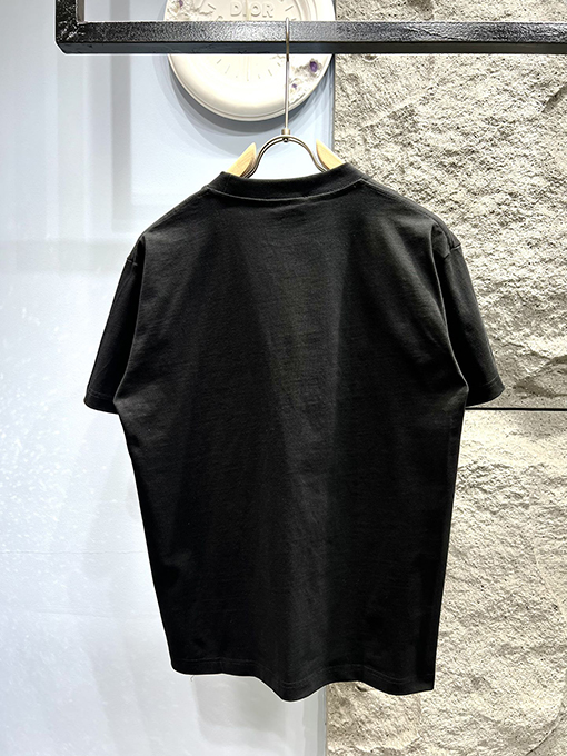 グッチ新しいレンダリング布刺繍半袖Tシャツ