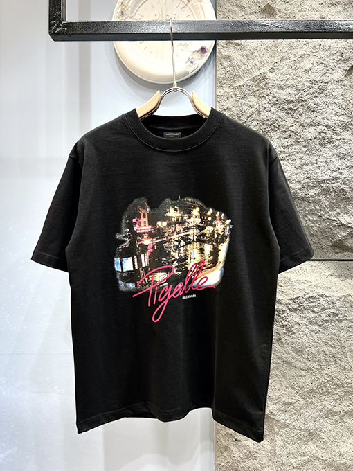 バレンシアガ新しいパリ半袖Tシャツ