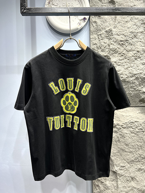 ルイヴィトンスーパーコピー新しい萌え犬の掌印半袖Tシャツ