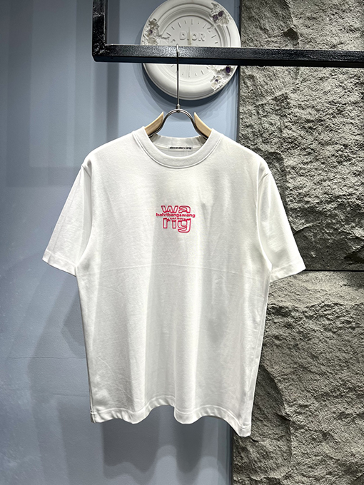 アレキサンダーワン新しい立体ロゴ文字半袖Tシャツ