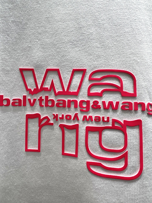 アレキサンダーワン新しい立体ロゴ文字半袖Tシャツ