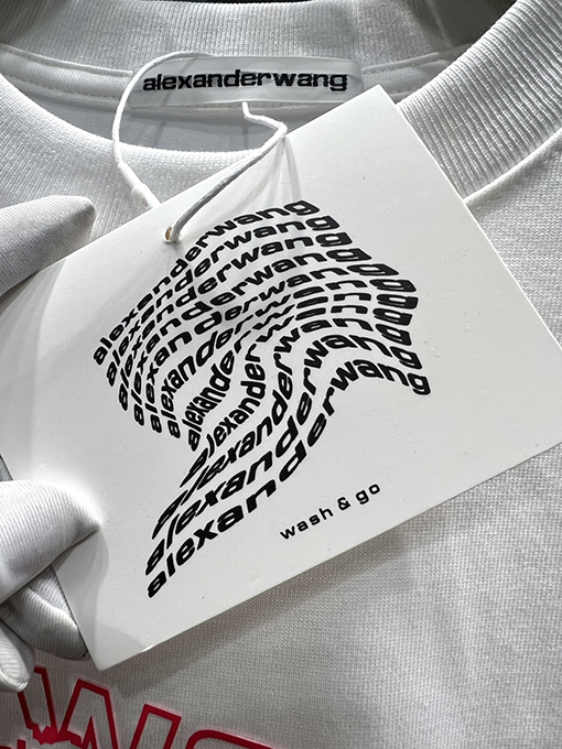 アレキサンダーワン新しい立体ロゴ文字半袖Tシャツ