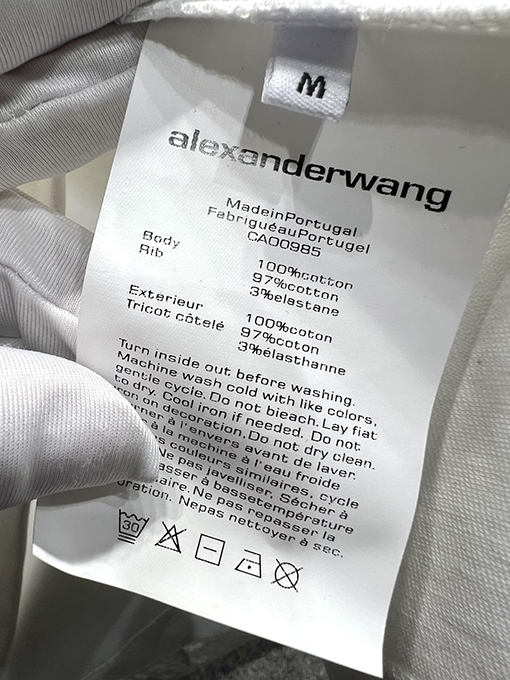 アレキサンダーワン新しい立体ロゴ文字半袖Tシャツ