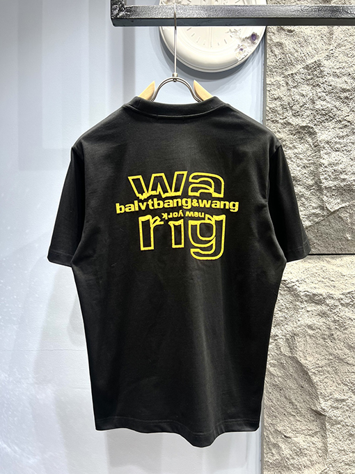 アレキサンダーワン新しい立体ロゴ文字半袖Tシャツ