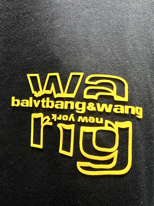 アレキサンダーワン新しい立体ロゴ文字半袖Tシャツ
