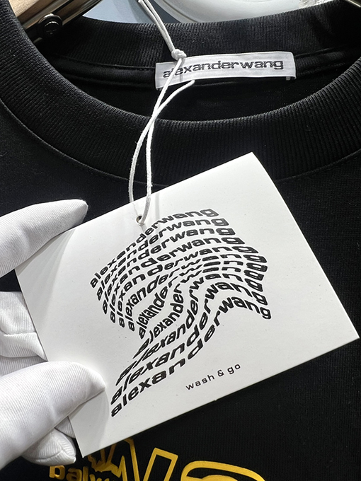 アレキサンダーワン新しい立体ロゴ文字半袖Tシャツ