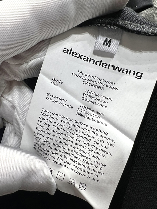 アレキサンダーワン新しい立体ロゴ文字半袖Tシャツ