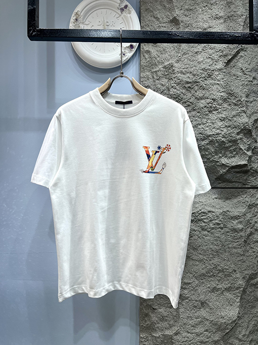 ルイヴィトン新しい太陽の花半袖Tシャツ