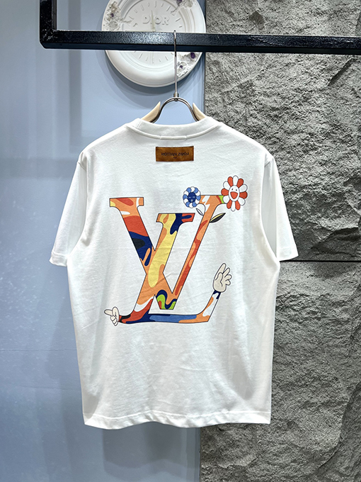 ルイヴィトン新しい太陽の花半袖Tシャツ