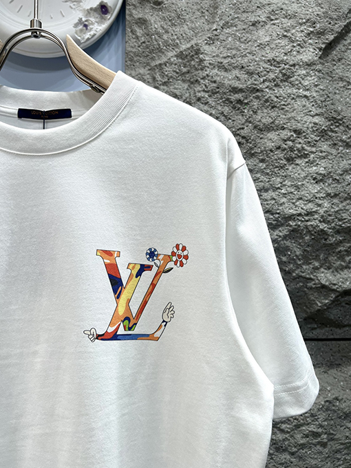ルイヴィトン新しい太陽の花半袖Tシャツ