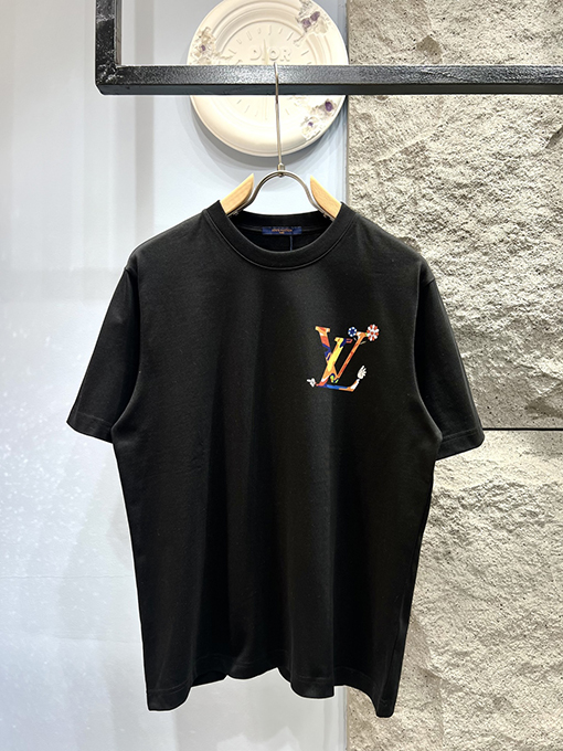 ルイヴィトン新しい太陽の花半袖Tシャツ