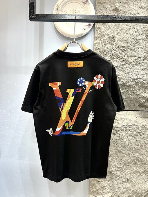 ルイヴィトン新しい太陽の花半袖Tシャツ