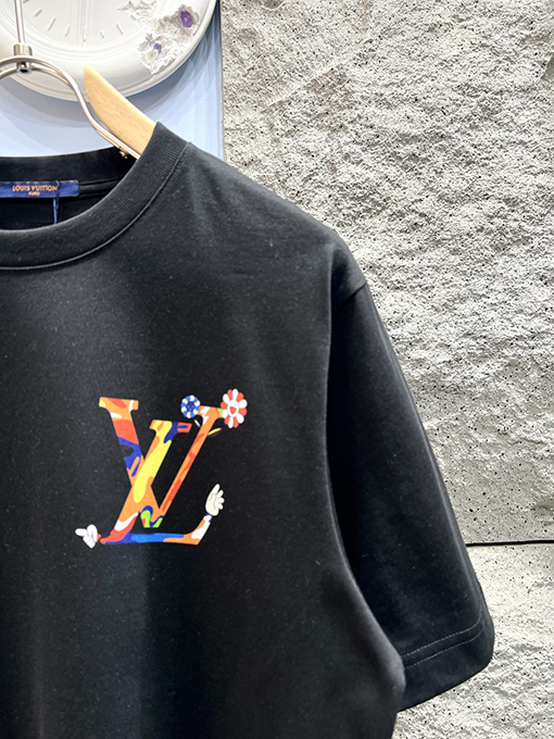 ルイヴィトン新しい太陽の花半袖Tシャツ