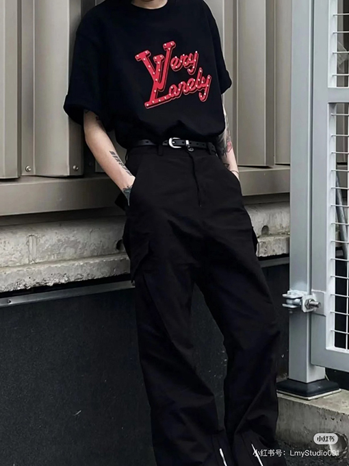 ルイヴィトンコピーパールレター半袖Tシャツ
