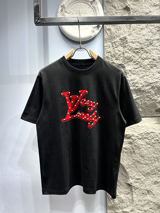 ルイヴィトンコピーパールレター半袖Tシャツ