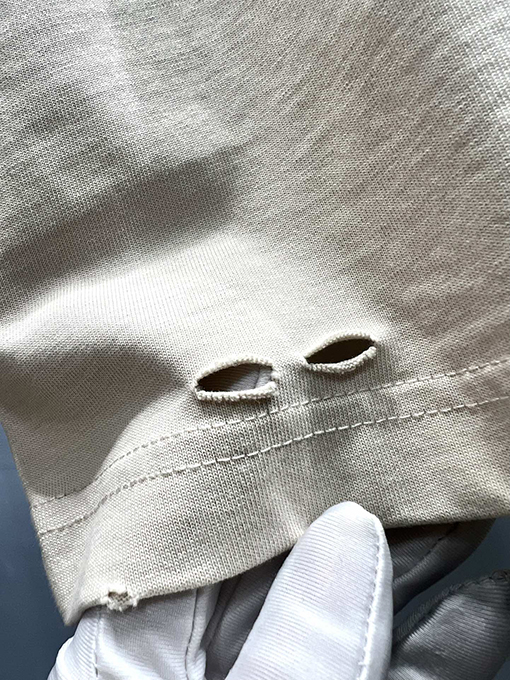 バレンシアガ新しいM字プリントの擦り切れた半袖Tシャツ