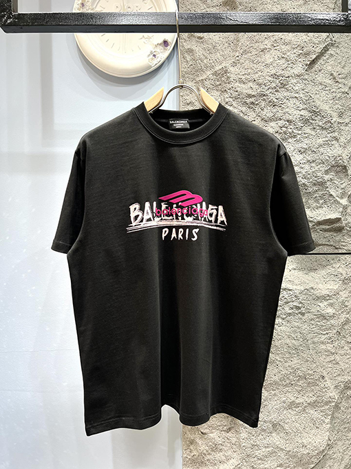 バレンシアガ新しい音符半袖Tシャツ