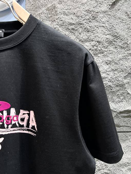 バレンシアガ新しい音符半袖Tシャツ
