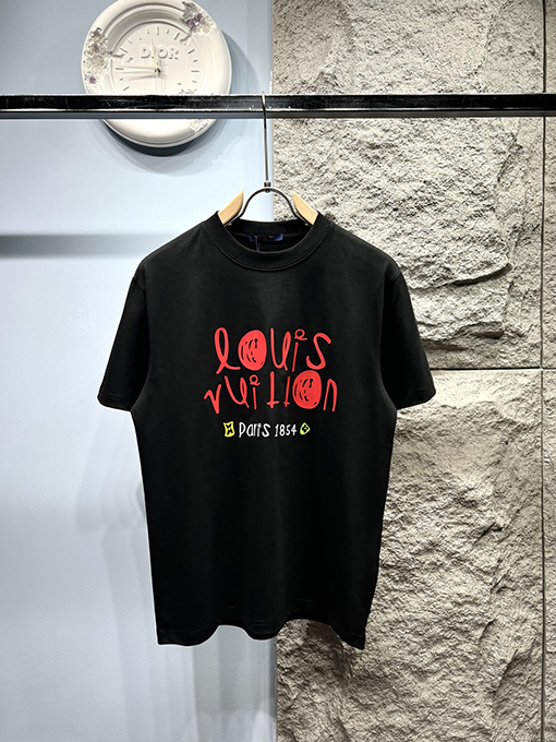 ルイヴィトンスーパーコピー新しい漫画のアルファベット半袖Tシャツ