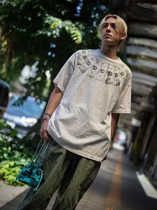 セント マイケル破壊風ヴィンテージTシャツ