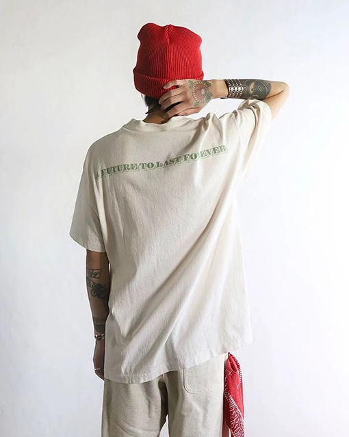セント マイケル破壊風ヴィンテージTシャツ