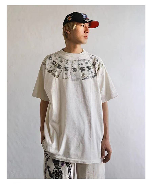 セント マイケル破壊風ヴィンテージTシャツ