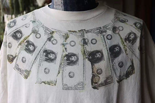 セント マイケル破壊風ヴィンテージTシャツ