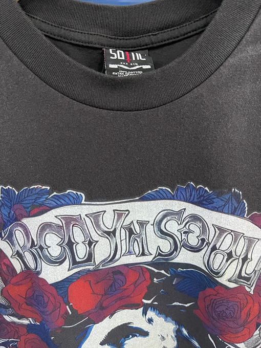 セント マイケル“body&soul“イエスのプリントウォッシュ古いTシャツ