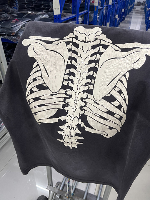 セント マイケルスーパーコピースカルクルーネックプリントウォッシュヴィンテージTシャツ