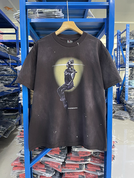セント マイケル25SS“sorayama“水洗い古いTシャツ