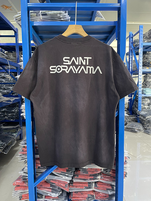 セント マイケル25SS“sorayama“水洗い古いTシャツ