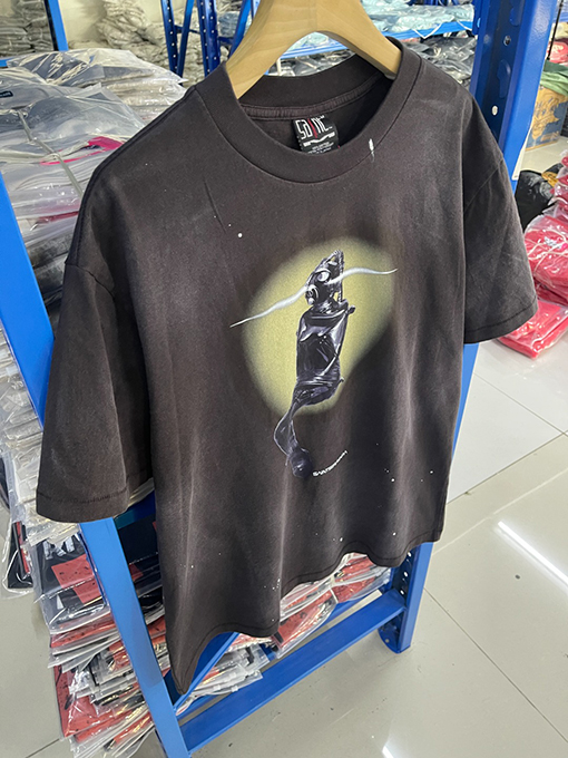 セント マイケル25SS“sorayama“水洗い古いTシャツ