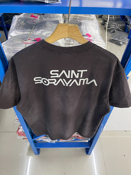 セント マイケル25SS“sorayama“水洗い古いTシャツ