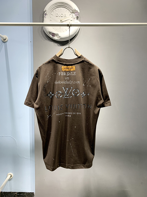 ルイヴィトン新しい手描きのインクTシャツ